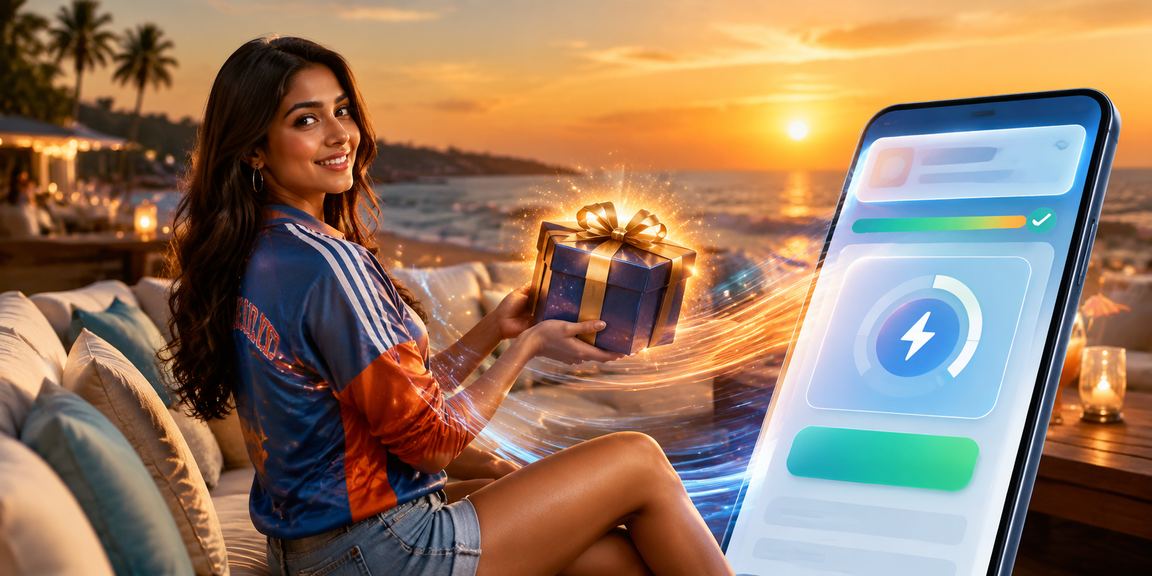 Scenic view of Goa beach with cricket betting ambience