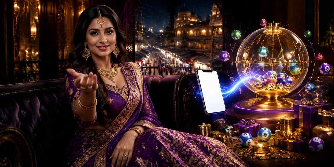 Indian player enjoying lottery on mobile